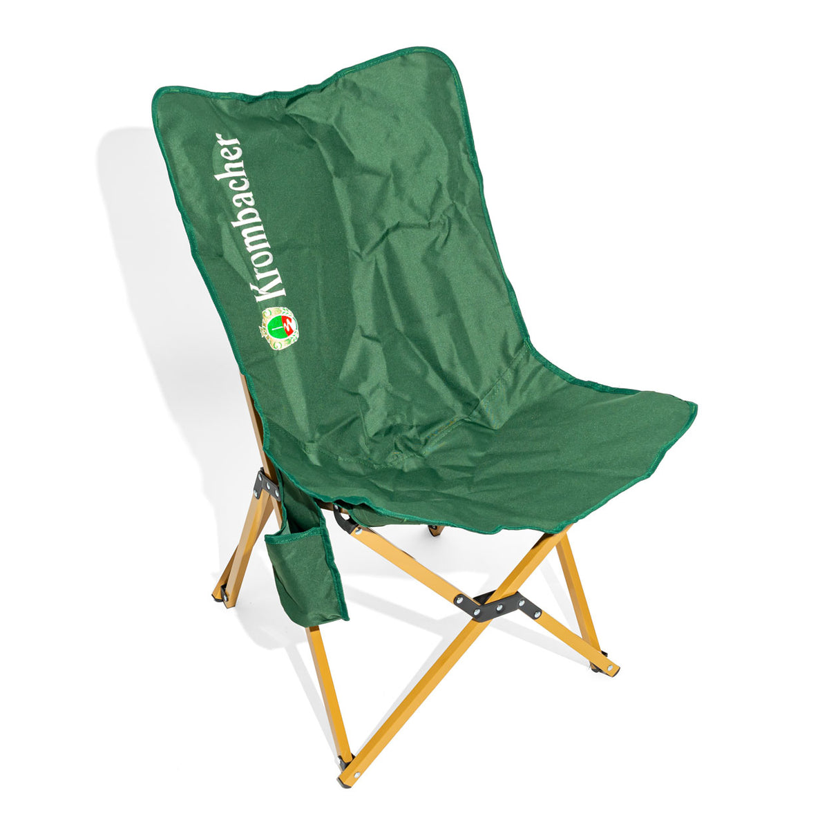 Chaise de camping pliante Krombacher Bier pour pêcheurs, verte