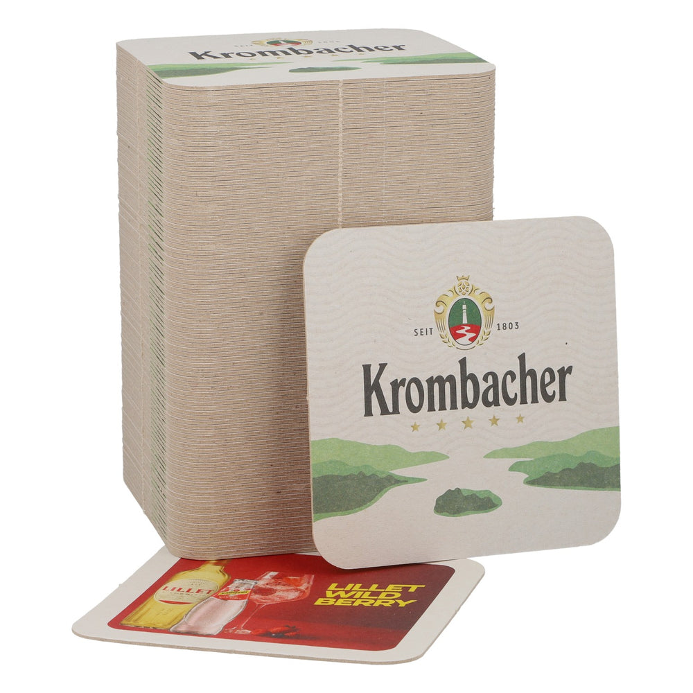 Sous-verre Krombacher « Lillet Wild Berry » (nouveau) en papier blanc