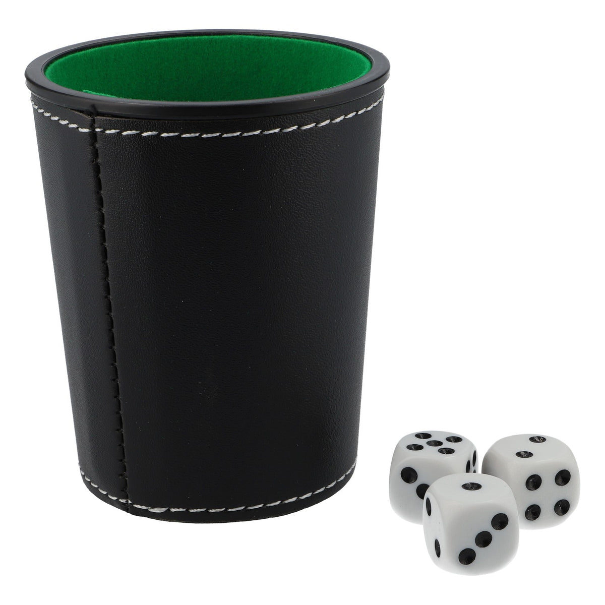 Verre à bière Krombacher noir avec 3 glaçons aspect cuir – Vue 2