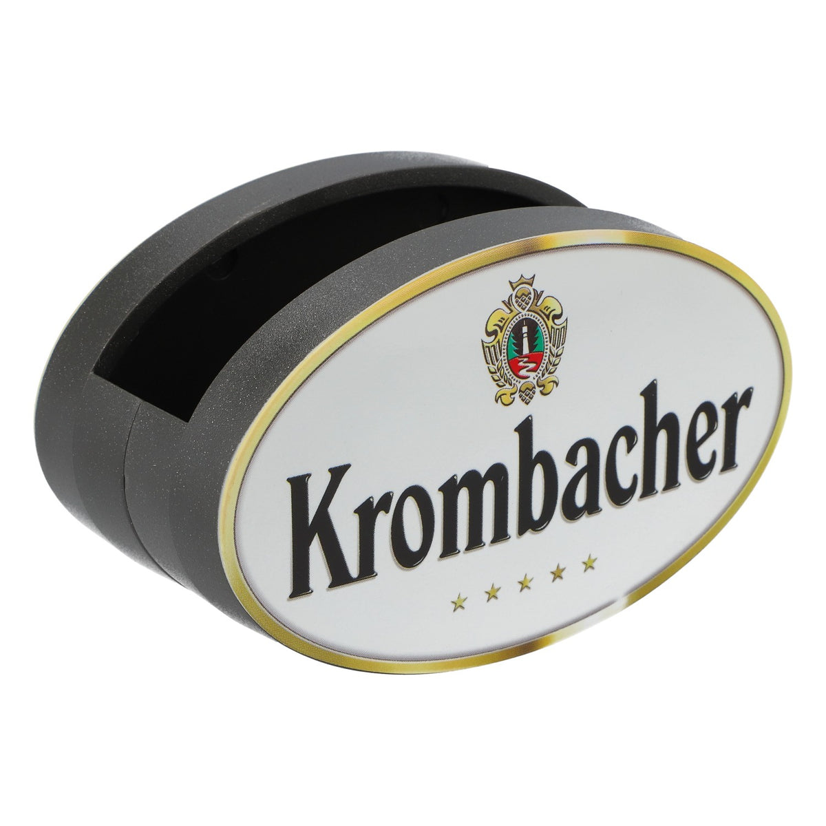 Porte-dessous de verre Krombacher avec inscription noire