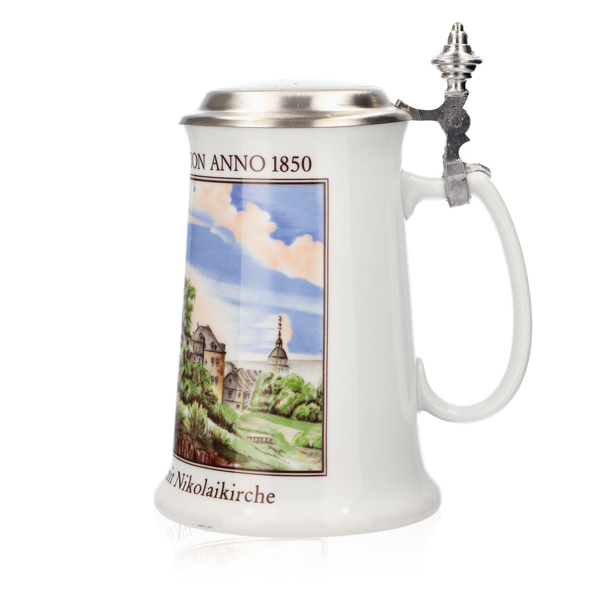 Verre à bière Krombacher Chope annuelle 1991 Chope en grès Seidel Couvercle en étain 0,9 l Chope – Vue 5