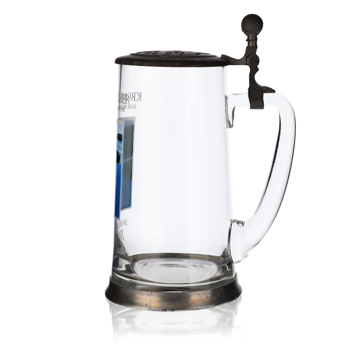 Verre à bière Krombacher Chope annuelle 1996 Verres Seidel Couvercle en étain 0,9 l Chope – Vue 5