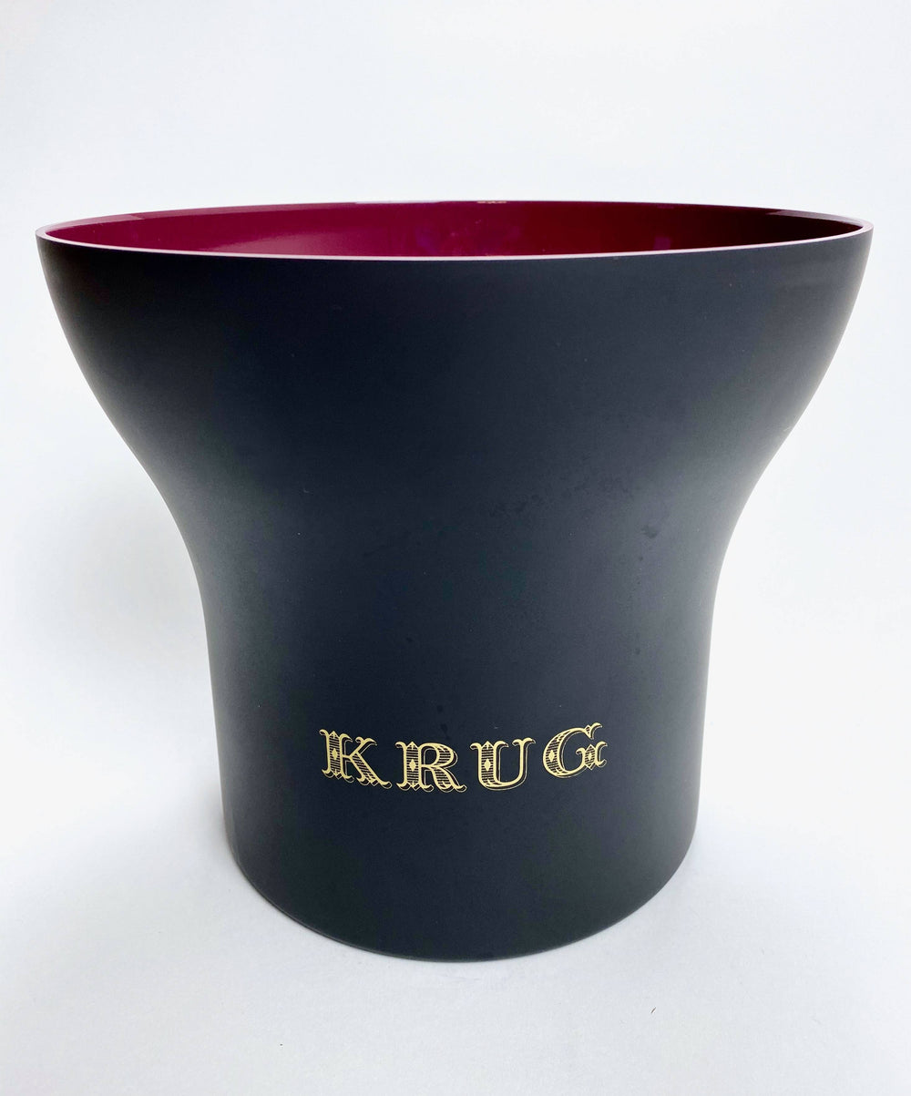 Krug Champagne Refroidisseur de bouteille Bac à glaçons Métal simple noir/violet