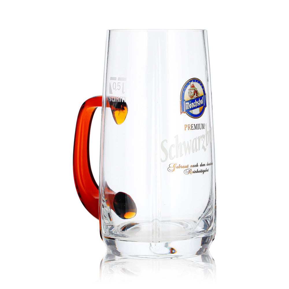 Verre à bière Kulmbacher Reichelbräu 0,5 l, chope Mönchshof Premium Schwarzbier Sahm