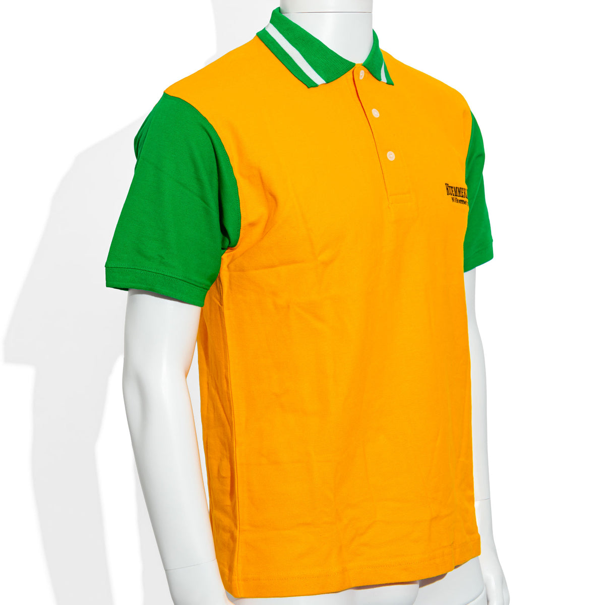 T-shirt événementiel Kümmerling Likör avec manches et col verts, taille L. Bienvenue dans le groupe orange – Vue 2