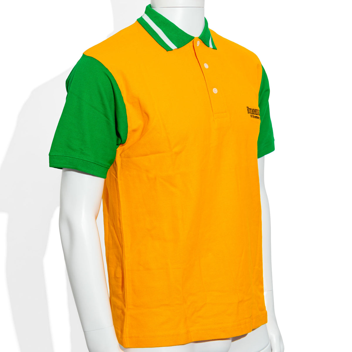 T-shirt événementiel Kümmerling Likör avec manches et col verts, taille M. Bienvenue dans le cercle orange – Vue 2