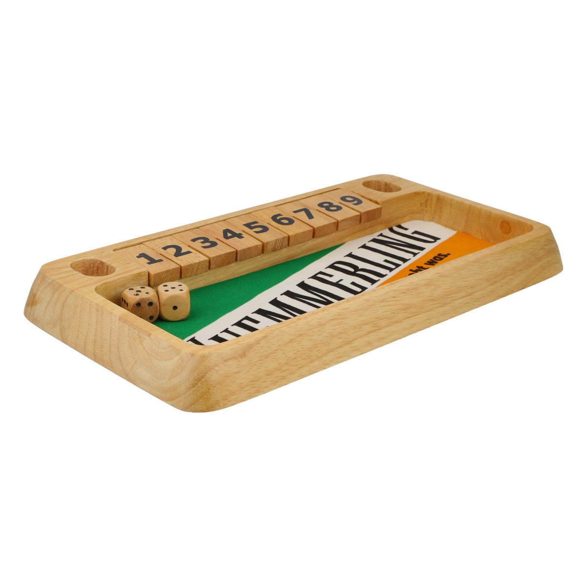 Jeu de dés Kümmerling « Shut the Box » – Jeu en bois – Jeu de réflexion – Pièce rare – Original