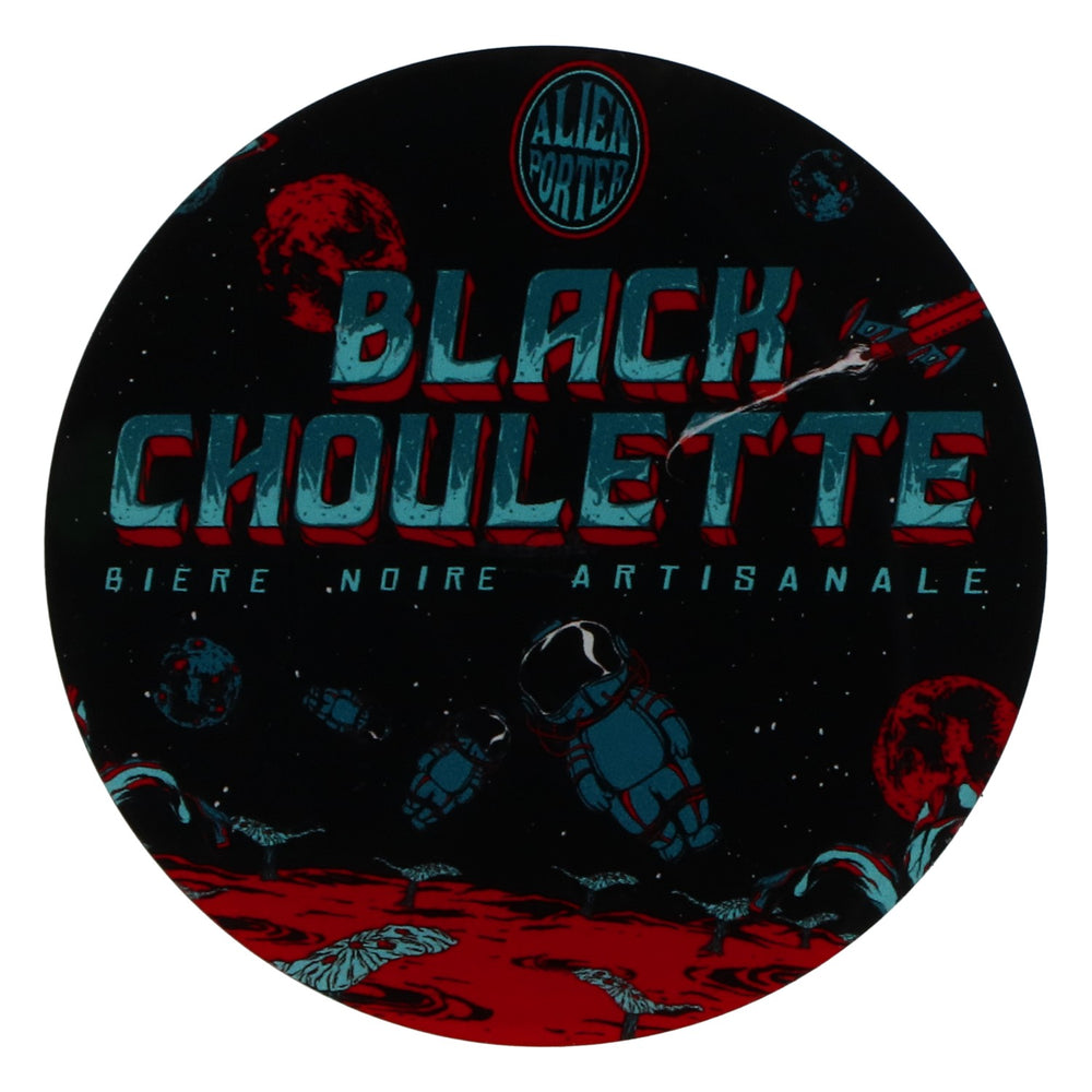 La Choulette - Sous-verre à bière « Black Choulette » - Plat rond, neuf, vert