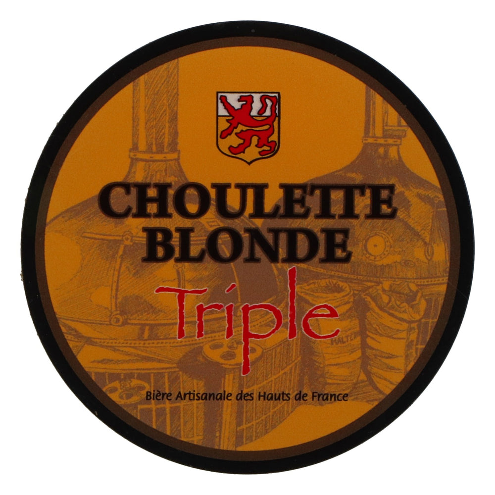 La Choulette - Sous-verre à bière « Choulette Carotte » - Plat rond, neuf, blanc