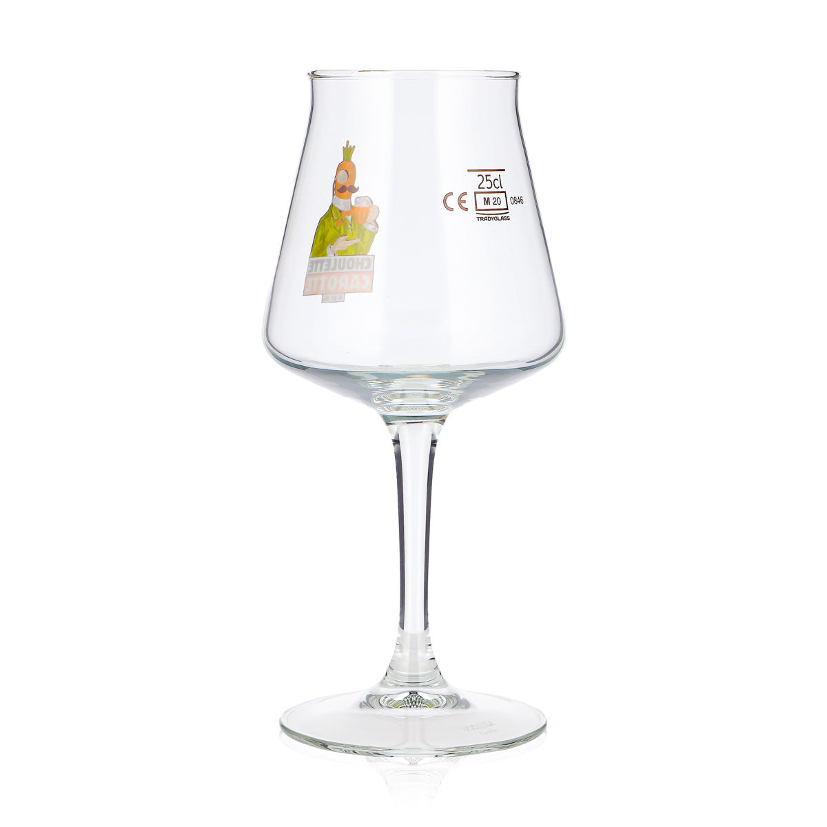Verre à bière La Choulette 0,25 l, forme tulipe « Choulette Carotte », verre de dégustation, verre à bière – Vue 3