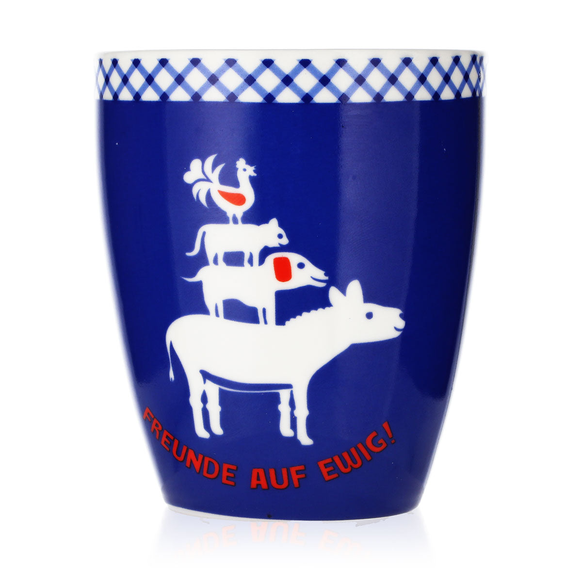 Tasse à café en verre « Landliebe » bleue, motif « Les Musiciens de Brême » et « Adelheid », en céramique – Vue 3