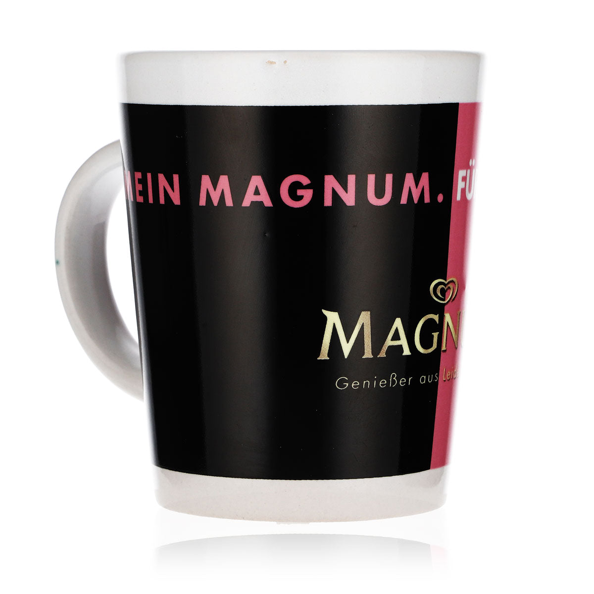 Tasse à café Langnese en verre noir/rose « Mon Magnum pour chaque instant » – Vue 2
