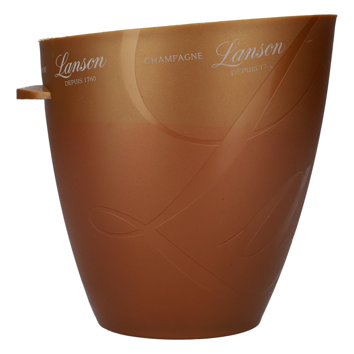 Refroidisseur de bouteilles de champagne Lanson avec logo en relief bronze – Vue 4