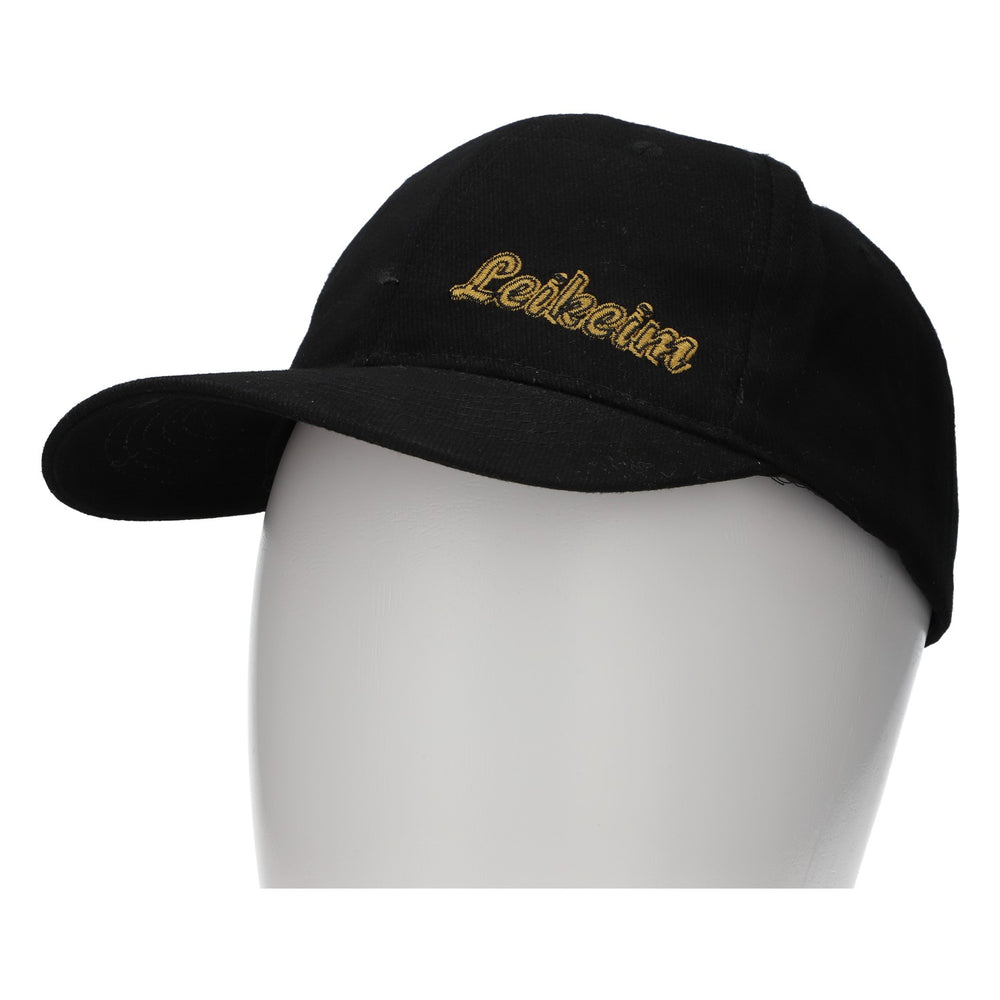 Casquette de baseball Leikeim, à visière, noire, réglable, en tissu mélangé