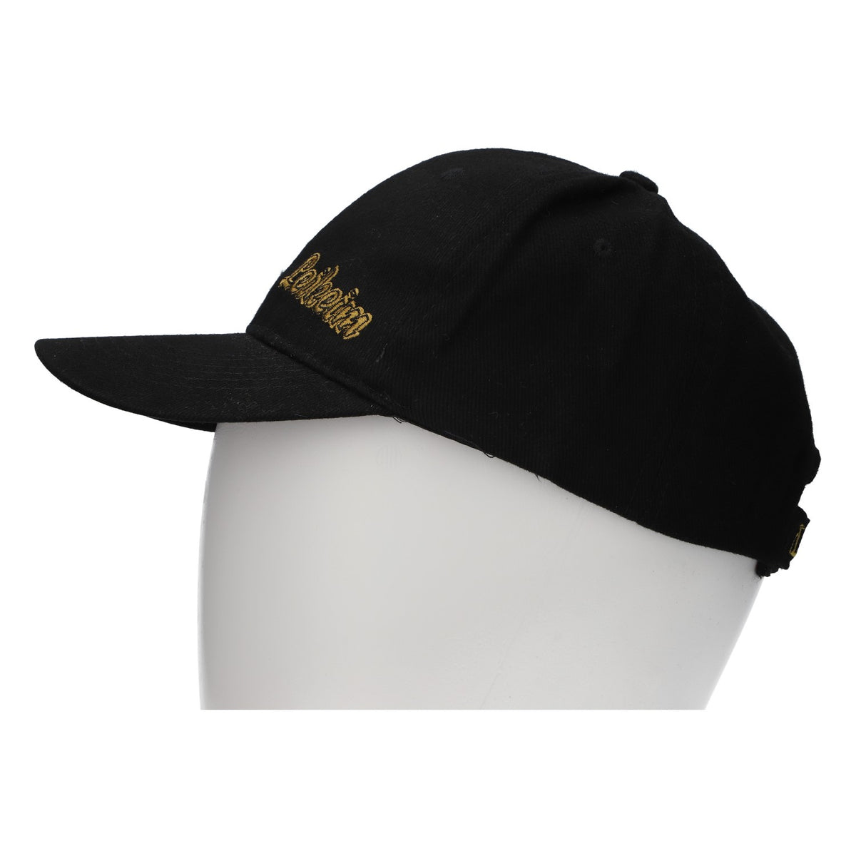 Casquette de baseball Leikeim, à visière, noire, réglable, en tissu mélangé – Vue 3