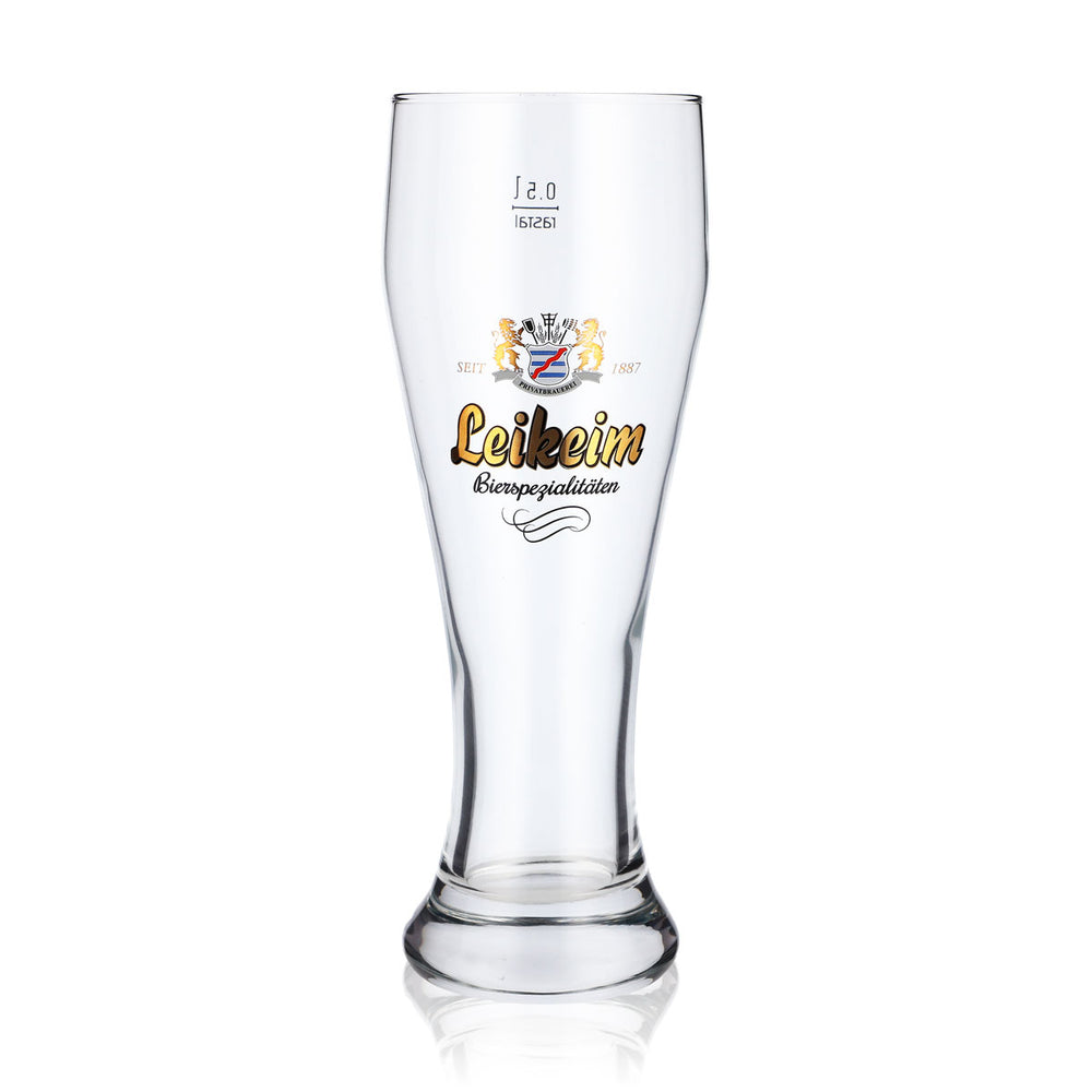 Verre à bière Leikeim 0,5 l, verre à bière blanche, logo doré, verre à bière de blé Rastal