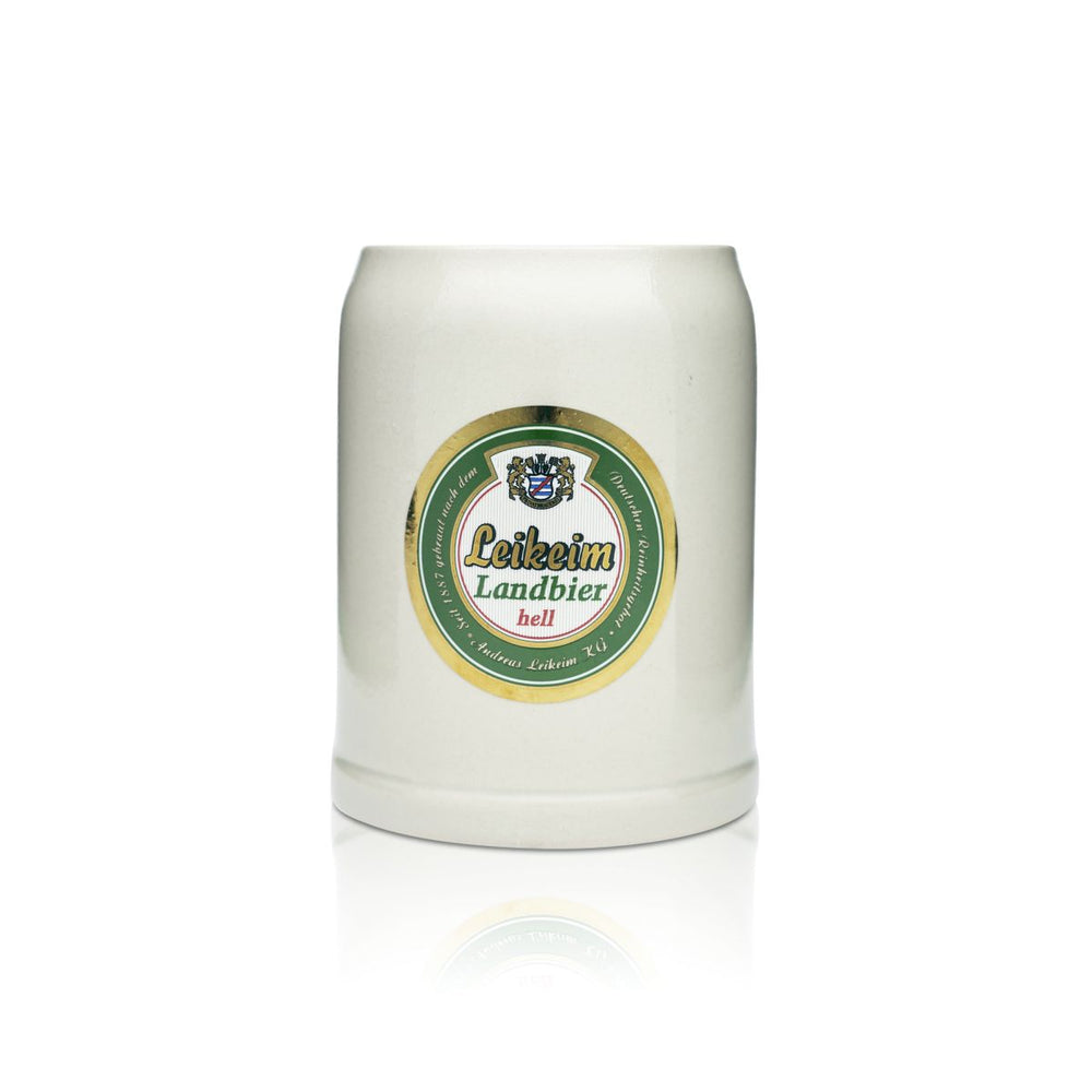 Leikeim Verre à bière Pichet en terre cuite 0,62l Céramique Humpen Seidel Anse Verres Amoureux