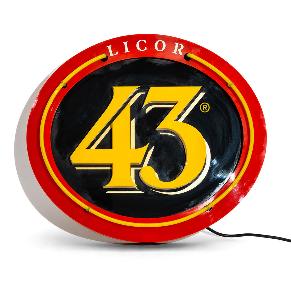 Liqueur 43 Liqueur Enseigne lumineuse LED Publicité lumineuse Lampe Rouge Ronde