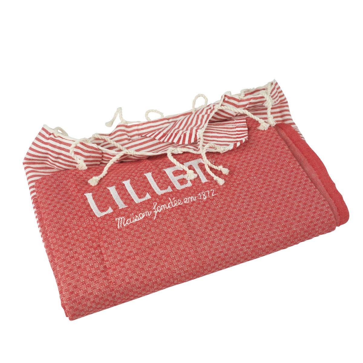 Lillet Couverture pique-nique 2x2m rouge blanc Apéritif Été Tapis de plage Beach – Vue 5