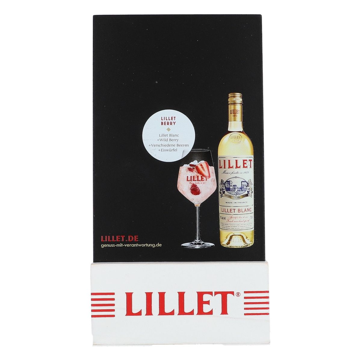 Lillet Présentoir de table Tableau noir Porte-flyers Présentoir pour menus Bar – Vue 2