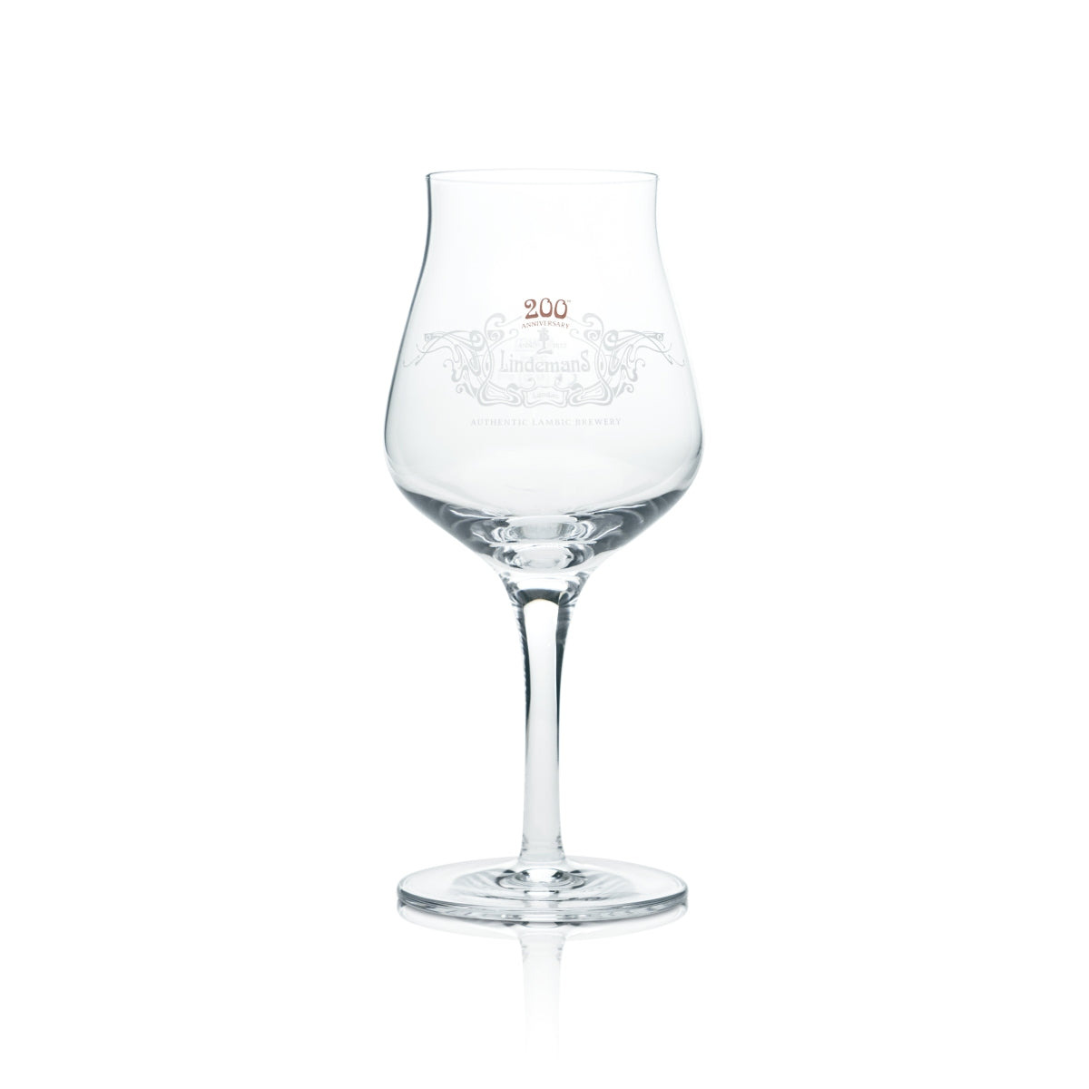 Verre à bière Lindemans 0,25 l, forme tulipe, Belgique, bière artisanale, demi-pinte