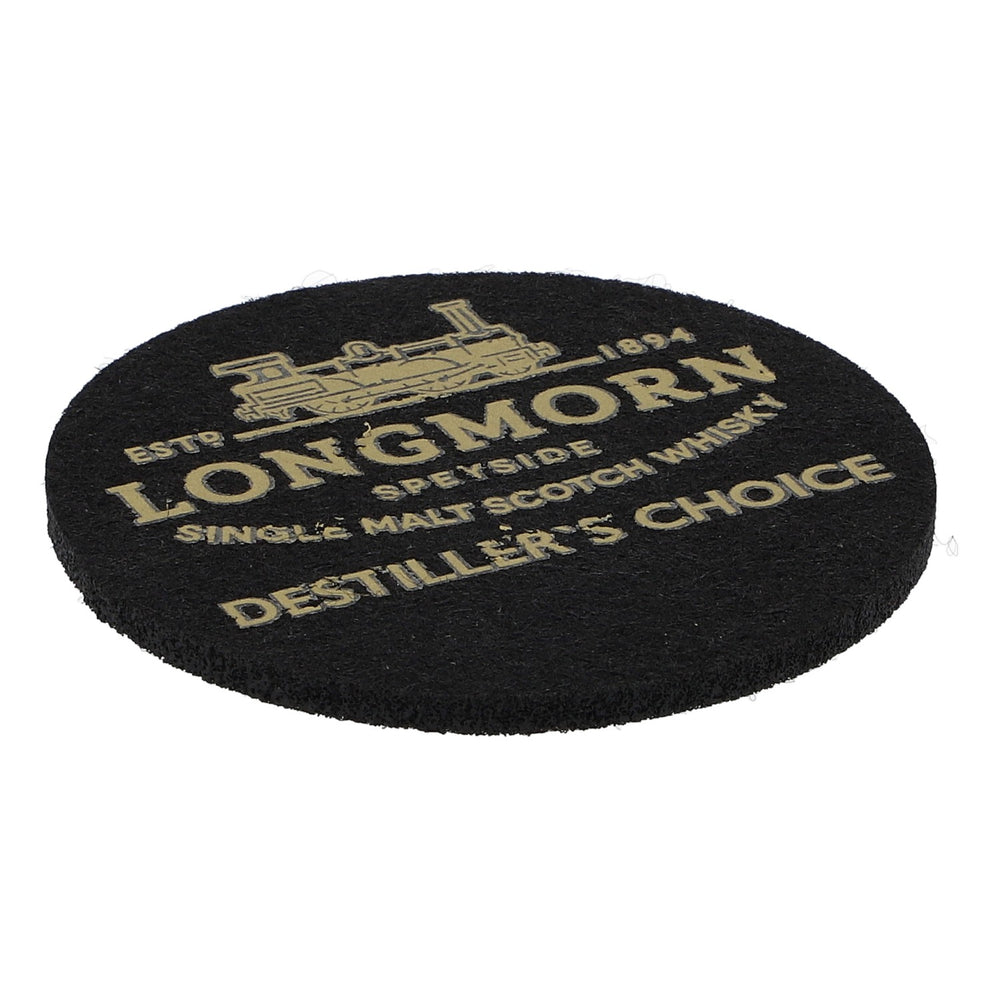 Longmorn Whisky Sous-verre en feutre Sous-verre noir 6,2 cm de diamètre « Chivas 18 »