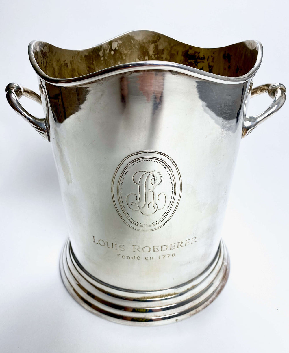Louis Roederer Champagne Refroidisseur de bouteille Bac à glaçons argenté dans un carton rouge