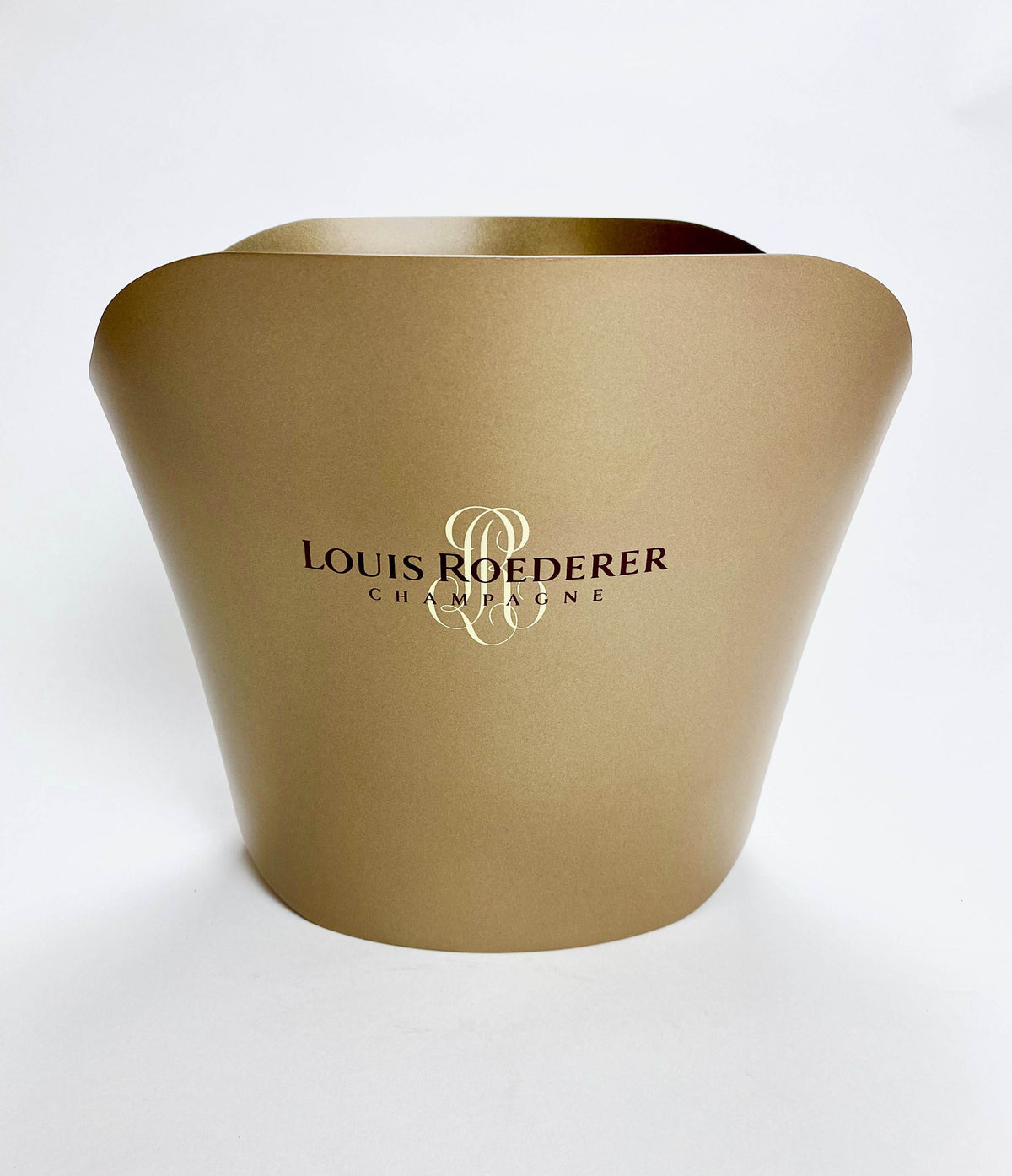 Louis Roederer Champagne Refroidisseur de bouteille Bac à glaçons simple beige métal – Vue 2