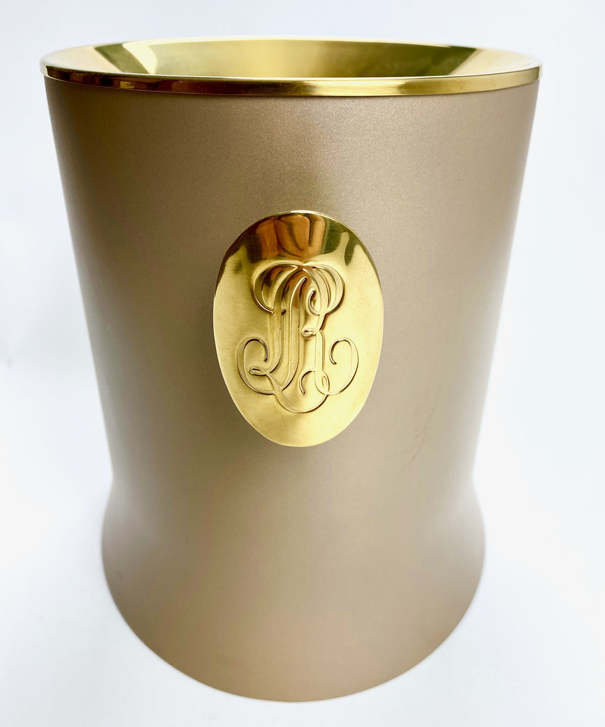 Louis Roederer Champagne Refroidisseur de bouteille Bac à glaçons simple Bord doré métallique – Vue 4