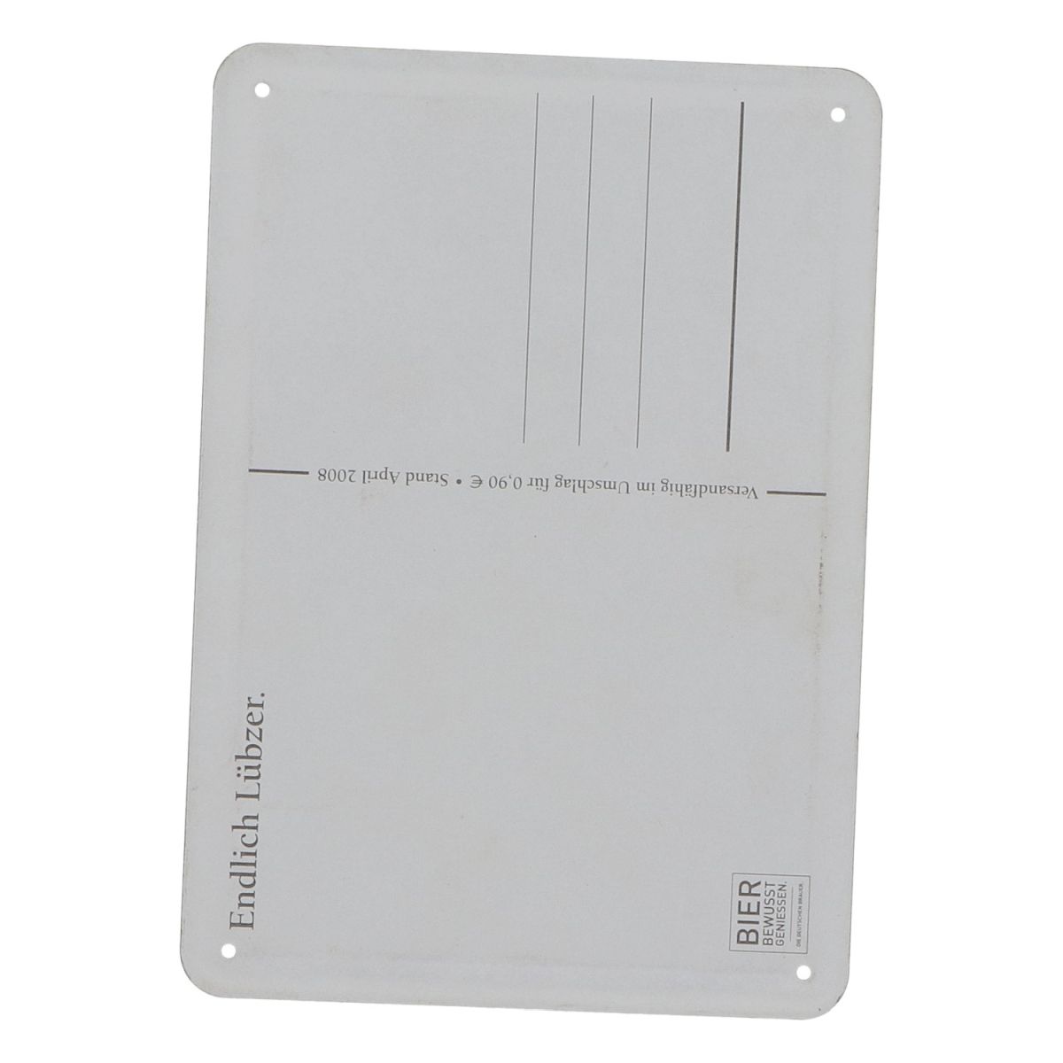 Lübzer Plaque métallique 15 x 10 cm Panneau publicitaire Cartes postales publicitaires Waterball Mur Merch – Vue 2