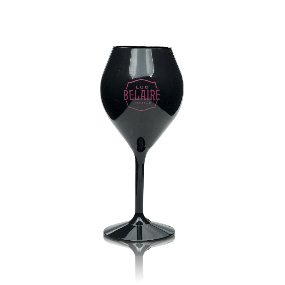 Verre en plastique Luc Belaire, 0,2 l, flûte noire, vin mousseux, camping en plein air