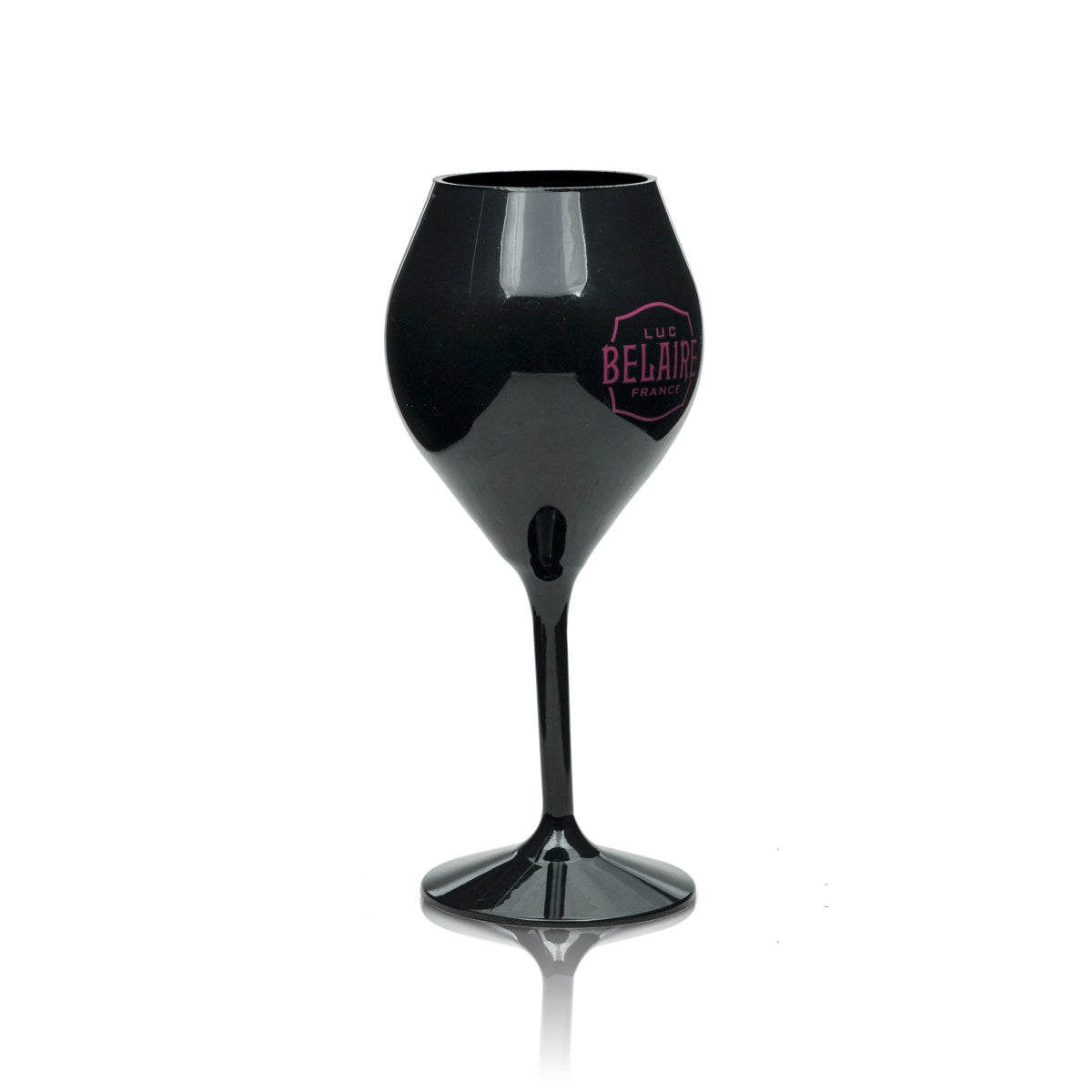 Verre en plastique Luc Belaire, 0,2 l, flûte noire, vin mousseux, camping en plein air – Vue 2