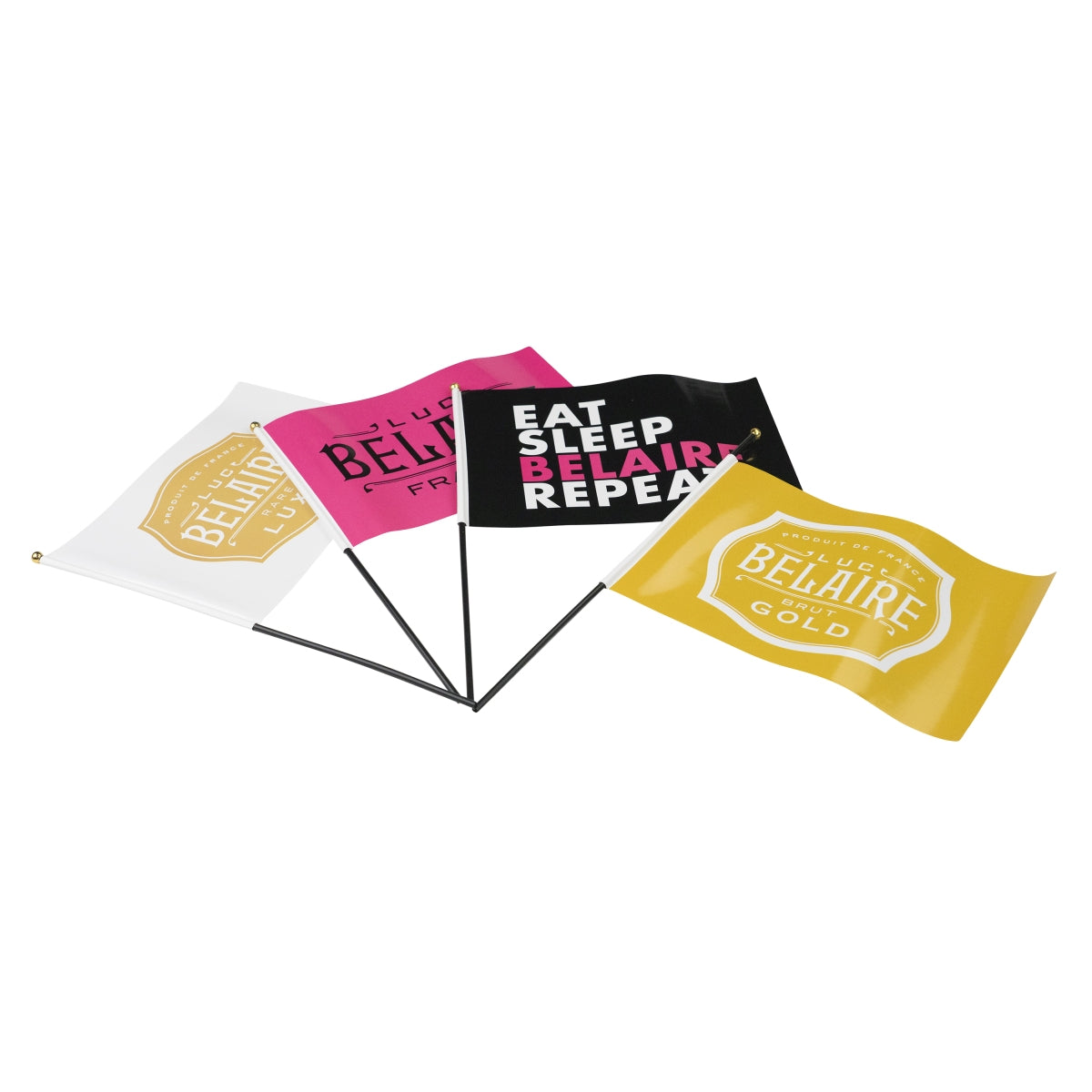 Lot de 40 fanions Luc Belaire pour vin mousseux, fanions, drapeaux, Rosé Luxe Brut, vin mousseux, fête – Vue 3