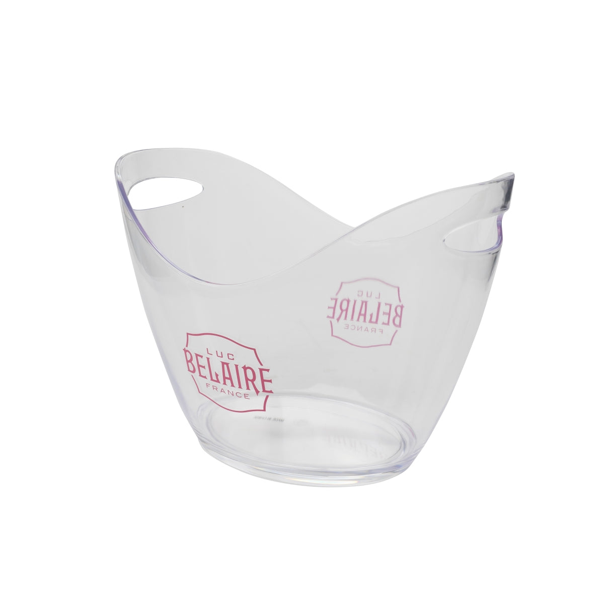 Luc Belaire : seau à vin mousseux transparent avec compartiment à glaçons – Vue 2