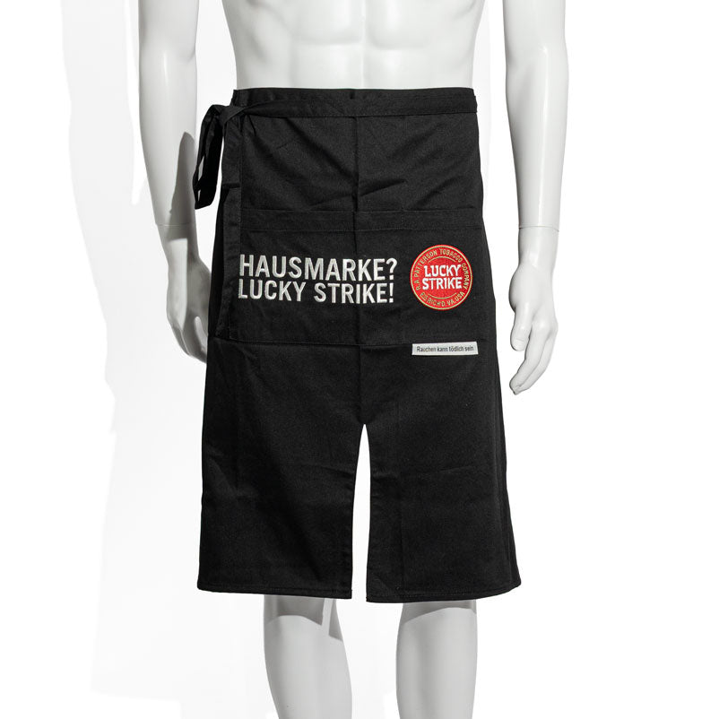Tablier Lucky Strike Tablier de bar Tablier de bistrot court Serveur Noir Logo Grand