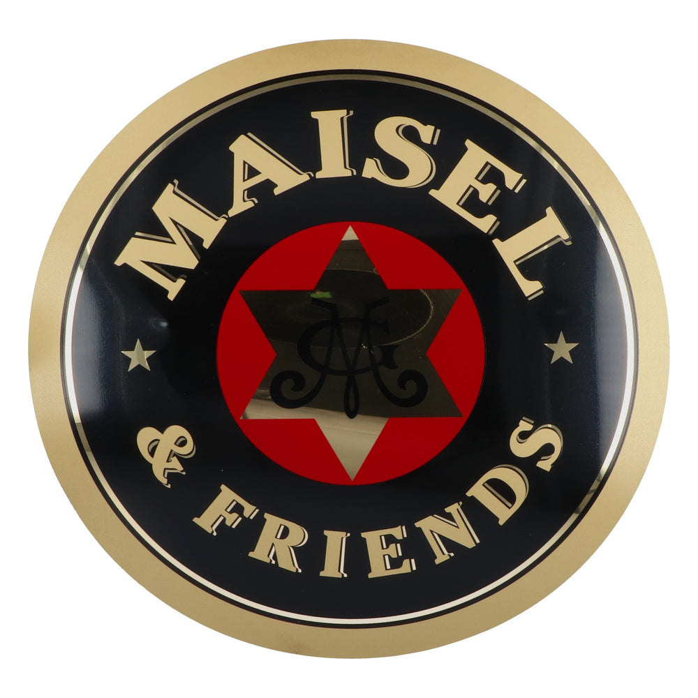 Maisel & Friends Plaque publicitaire en métal pour bière Plaque publicitaire ronde à suspendre