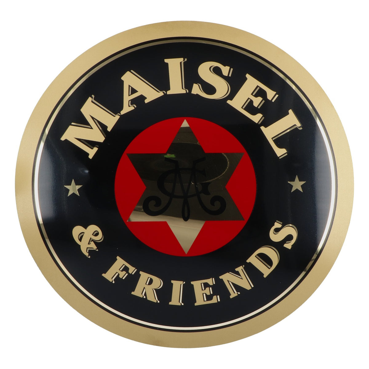 Maisel & Friends Plaque publicitaire en métal pour bière Plaque publicitaire ronde à suspendre