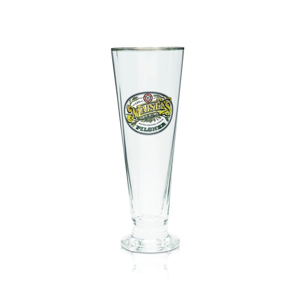 Maisel's Pilsner Verre à bière 0,4l Coupe à bière tulipe champignon bord doré Gastro Verres en chêne