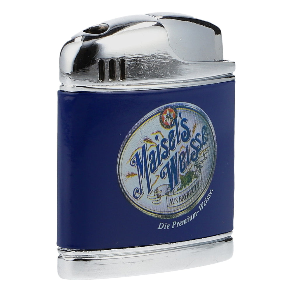 Briquet Maisels Weisse Bier, bleu, en métal, objet de collection, cadeau, style rétro