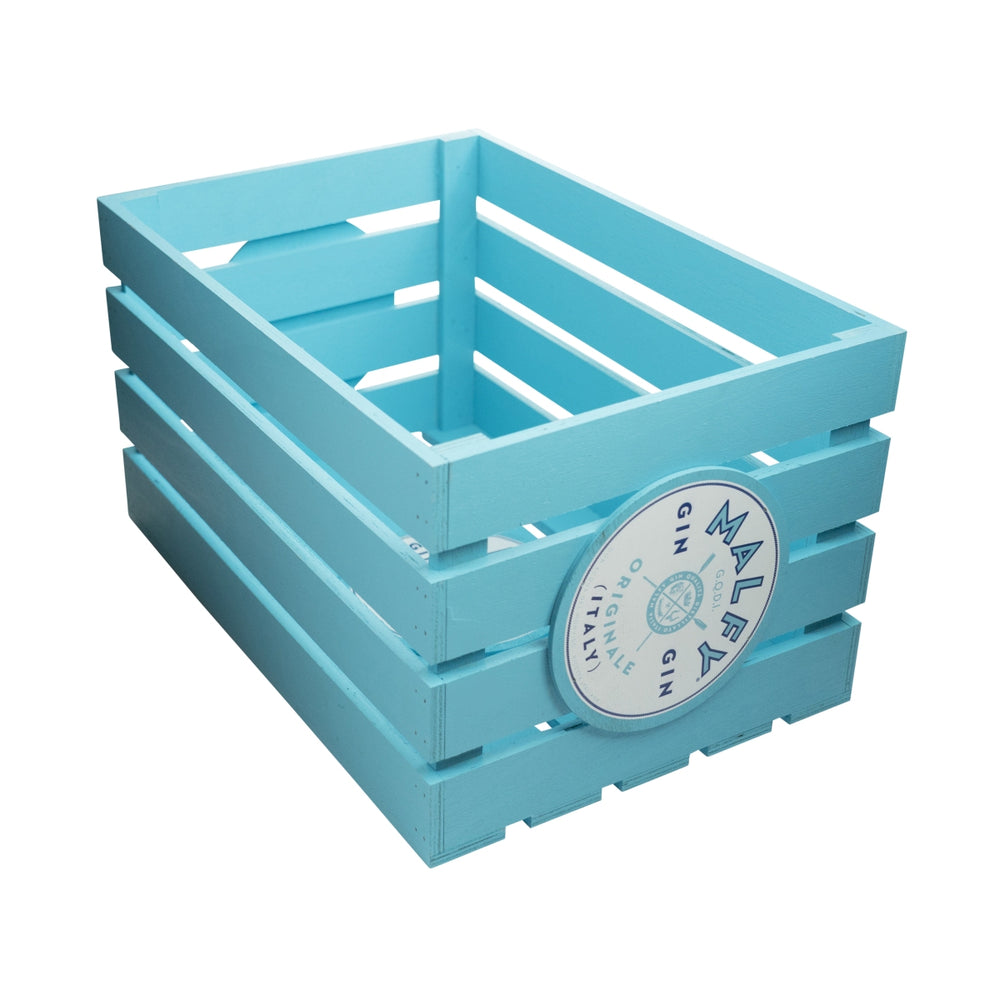 Caisse en bois Malfy Gin 45 x 31 x 26 cm Présentoir décoratif Plateau d'appoint Gastro