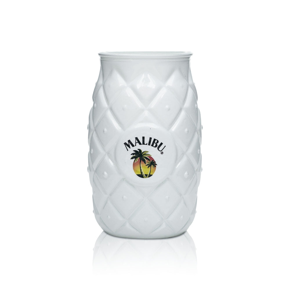 Verres à cocktail Malibu 0,4 l Ananas Blanc Tasse Long Drink Liqueur de noix de coco