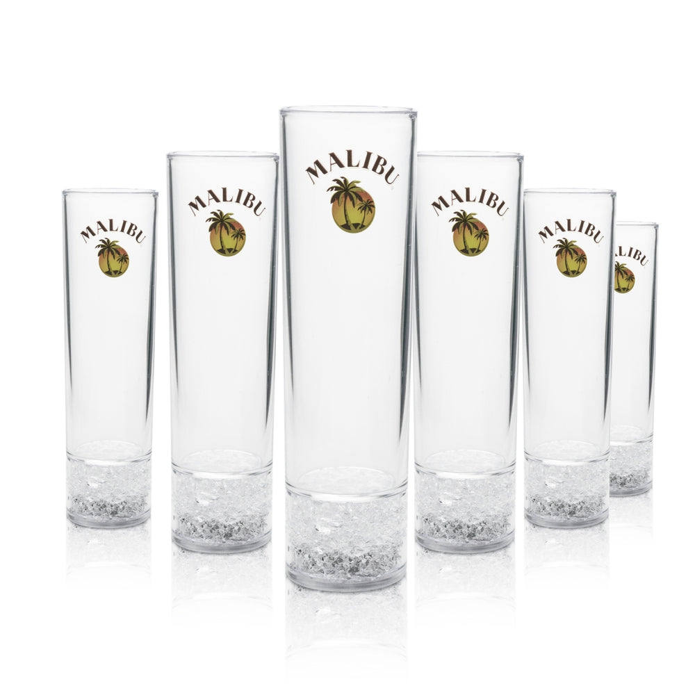 Verre à liqueur Malibu 0,2 l Verres LED Verres à cocktail Long drink à la noix de coco et à la fraise