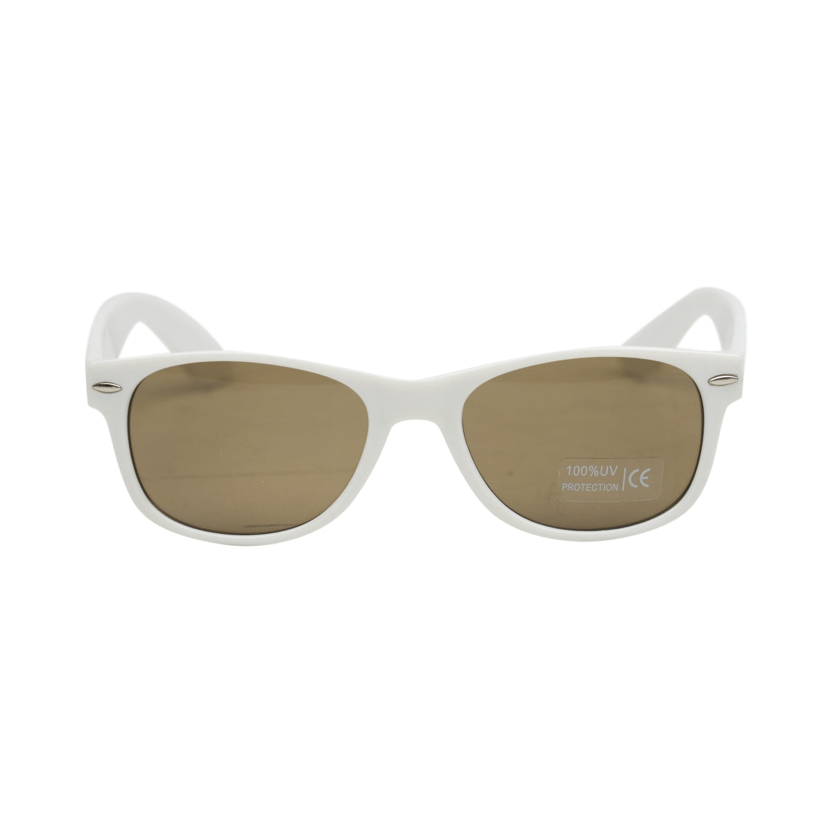 Lunettes de soleil Malibu Likör blanches UV400 Lunettes de soleil blanches Logo Party Lunettes Nerd – Vue 4