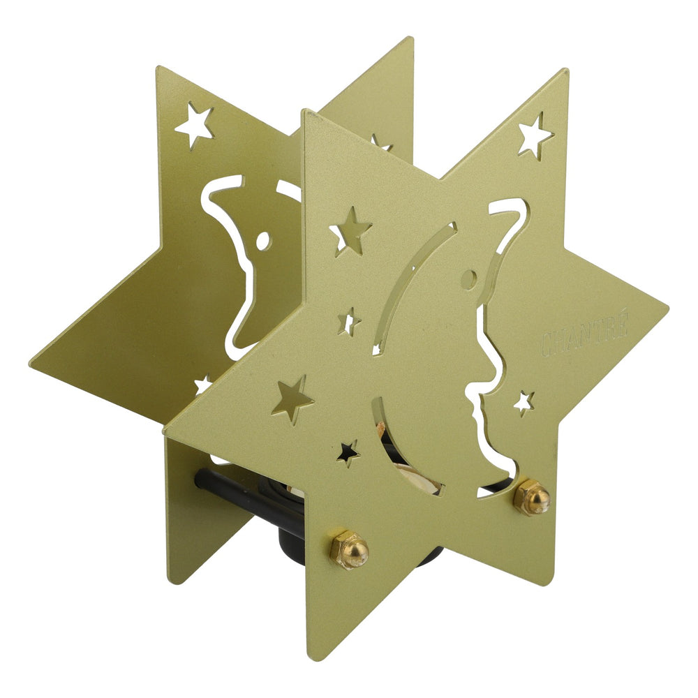 Mariacron Verre à vin 13x15 cm Lampe de terrasse Étoiles lumineuses dorées
