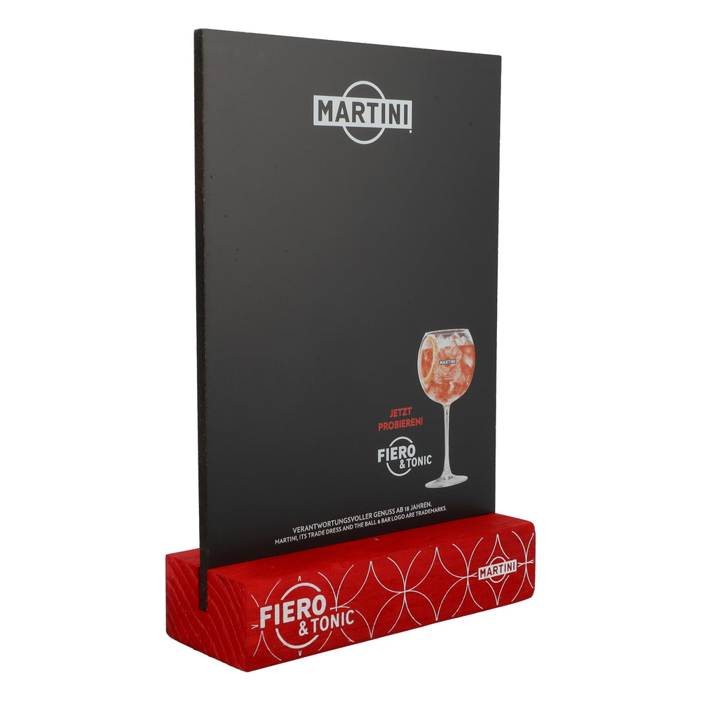 Martini Wermut Présentoir de table Tableau noir Présentoir de prix