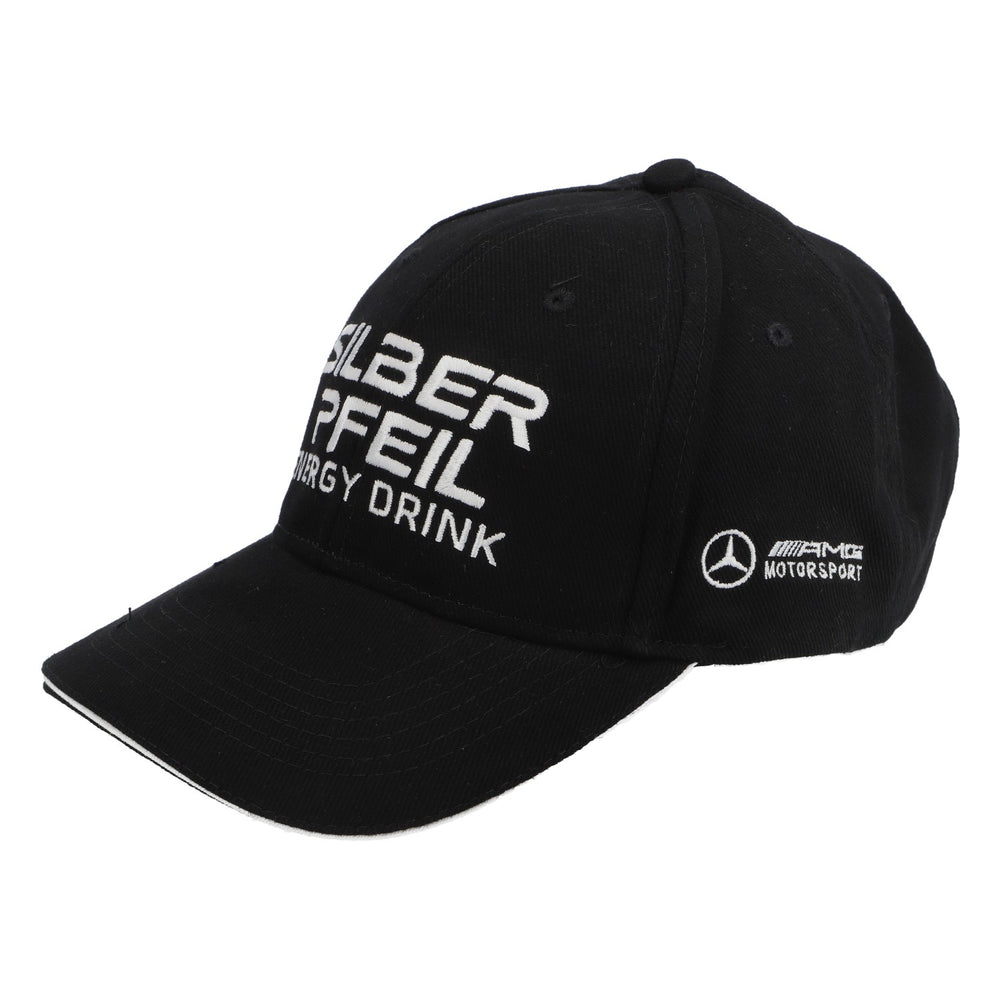 Casquette Mercedes AMG Casquette de pilote de course Casquette noire « Flèche d'argent »