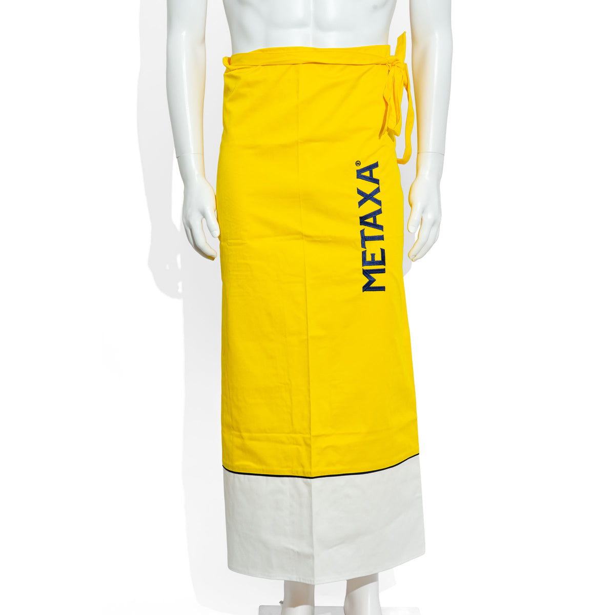 Tablier de sommelier Metaxa en verre, jaune, tissu mélangé, tablier de bar