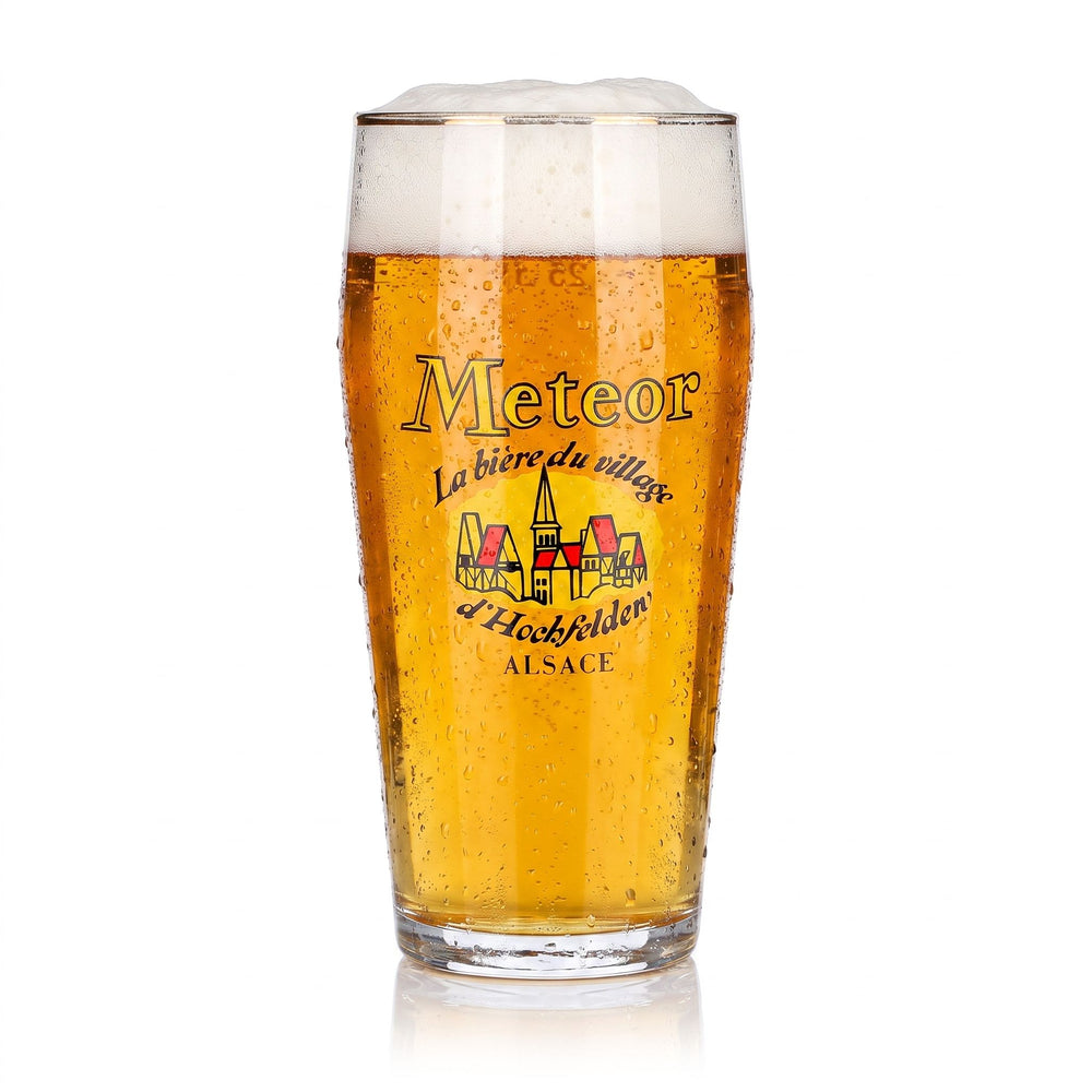 Verre à bière Meteor, gobelet de 0,25 l, Alsace, bord doré