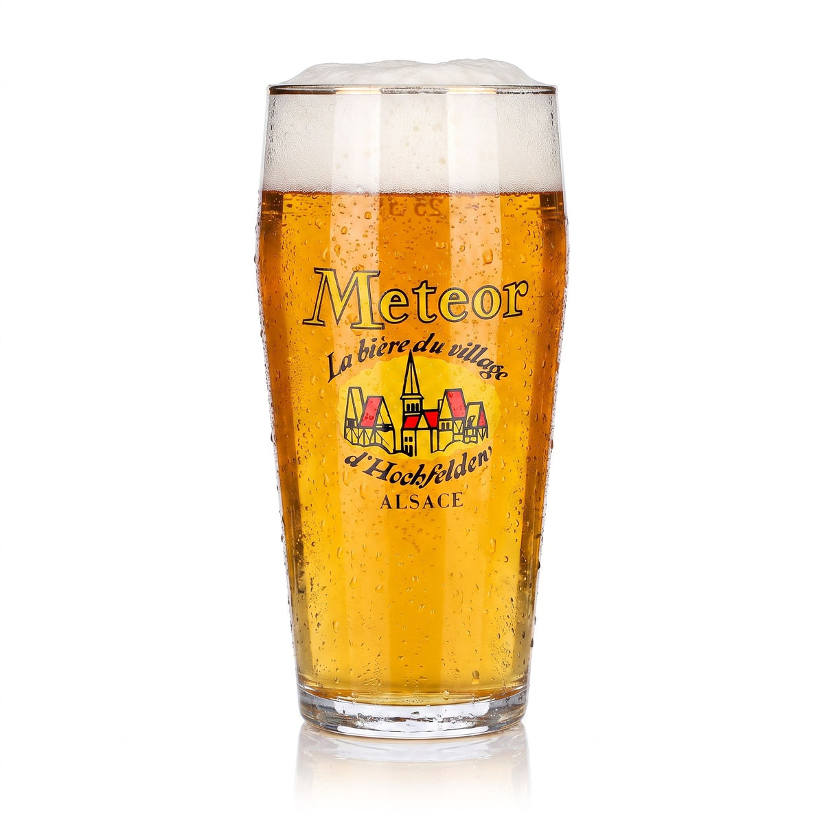 Verre à bière Meteor, gobelet de 0,25 l, Alsace, bord doré