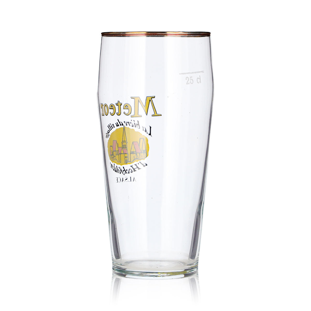 Verre à bière Meteor, gobelet de 0,25 l, Alsace, bord doré – Vue 4